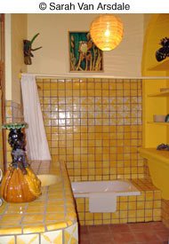 yellow bathroom