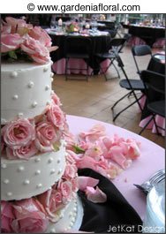 wedding cake with flowers