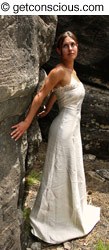 green wedding dress by GetConscious.com