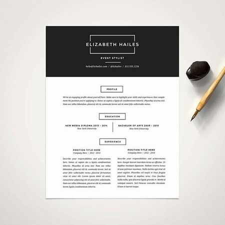 Interior design resume example